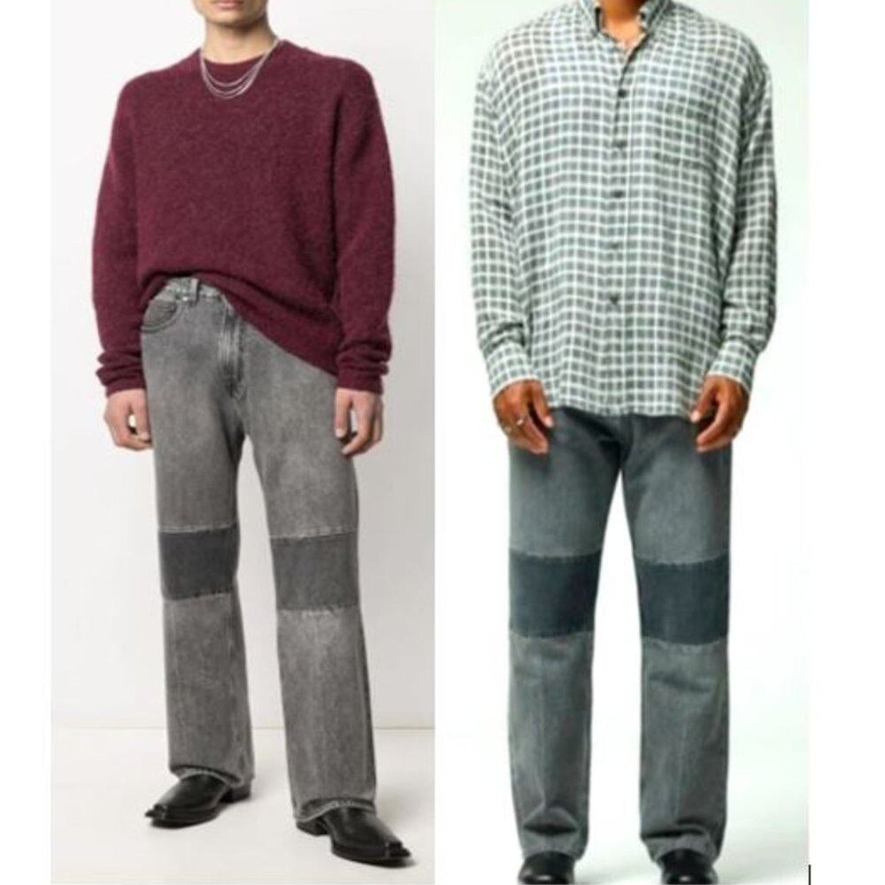 90s Levis 510 Jeans Mens 30x32 Gray Colorblock‎ Straight Relaxed Denim Skater
